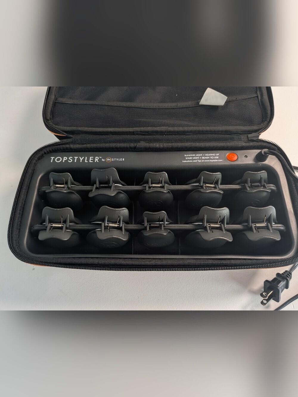 Topstyler by Instyler Hot Curlers Rollers for Hair Ceramic Heat Clips Case EUC
